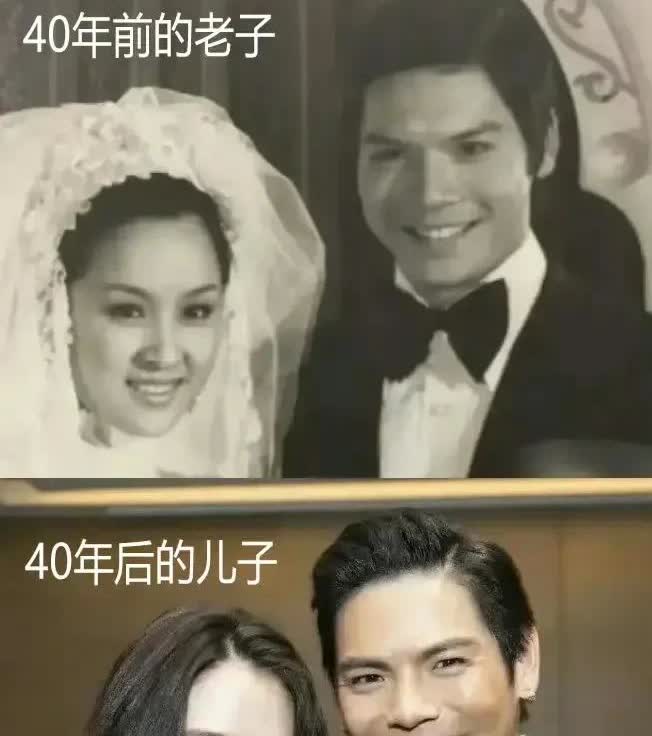 向佐刚结婚的时候还是挺正常的，和他父亲年轻时很像，还要更帅一些。怎么现在