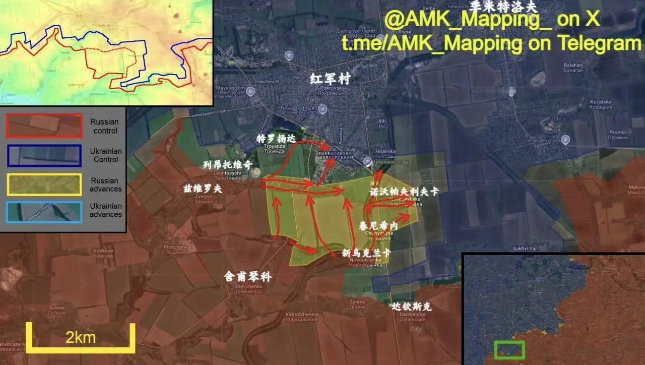 红军城战局对乌军来说已经糜烂。之前俄军大半年在红军城以南都是蜗牛爬，但是现在势如