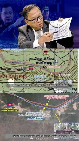柬埔寨边界事务国务秘书处国务秘书伊索塔表示，根据法暹边界划定委员会留下的官方文件