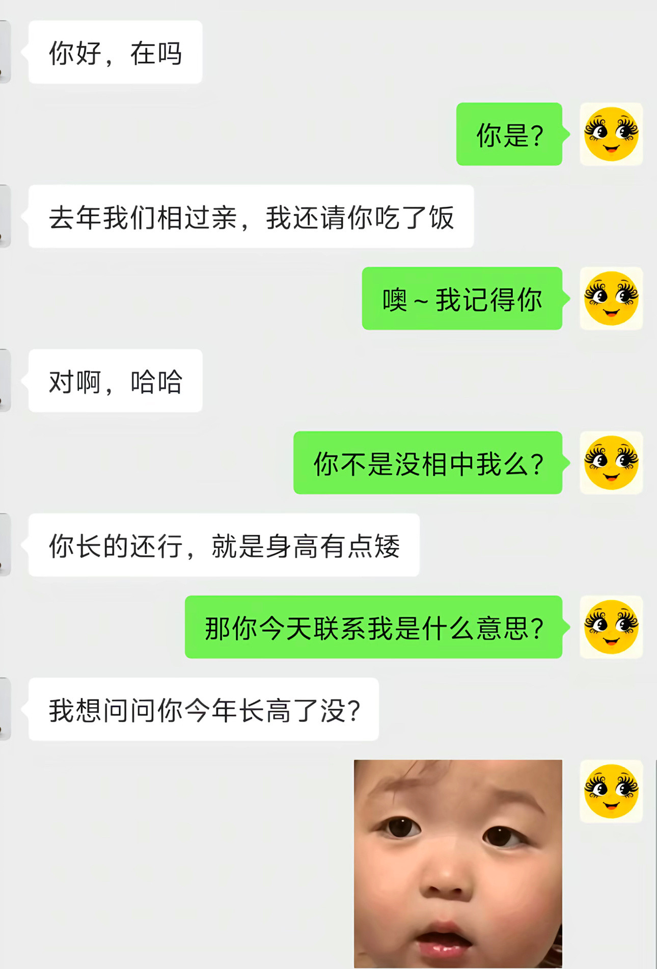 那你今年长高了没​​​