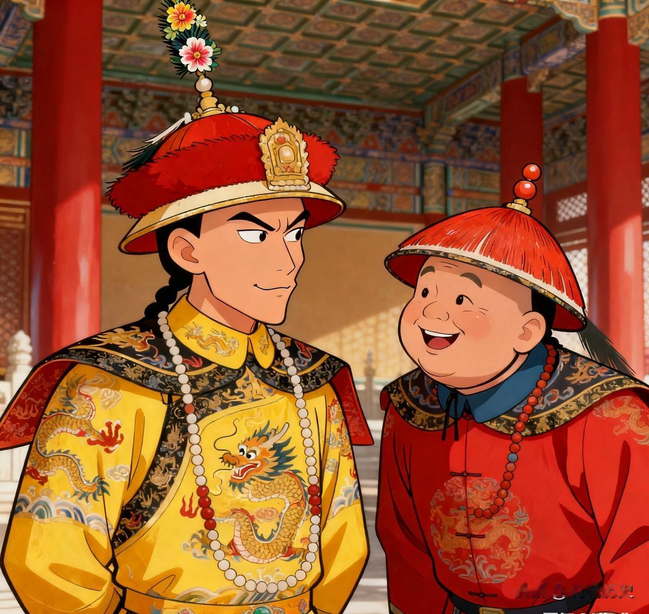 乾隆正在午睡，和珅使坏激刘墉：“敢不敢扇皇上一巴掌？赌一千两！”​刘墉拔根胡子