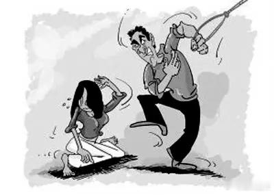 在外管不住小妾撒泼打滚，回家拿大老婆出气。