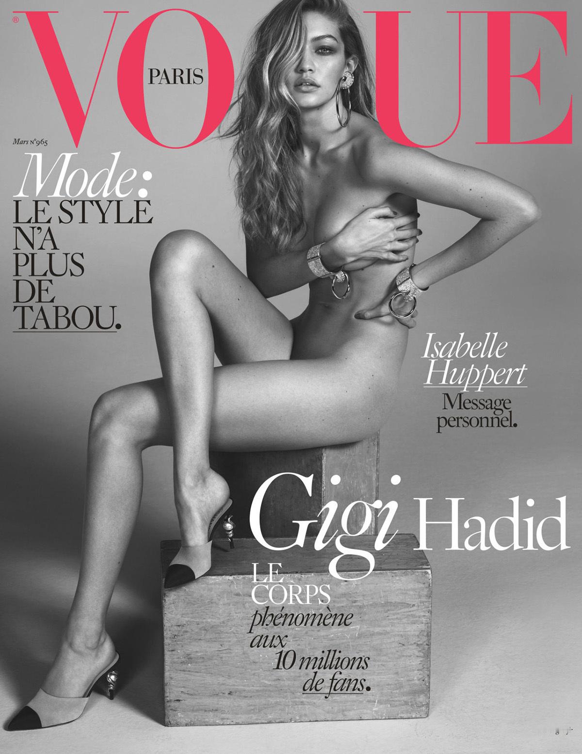 来自GigiHadid的四大Vogue封面合集：连续十二年登上四大VOGUE