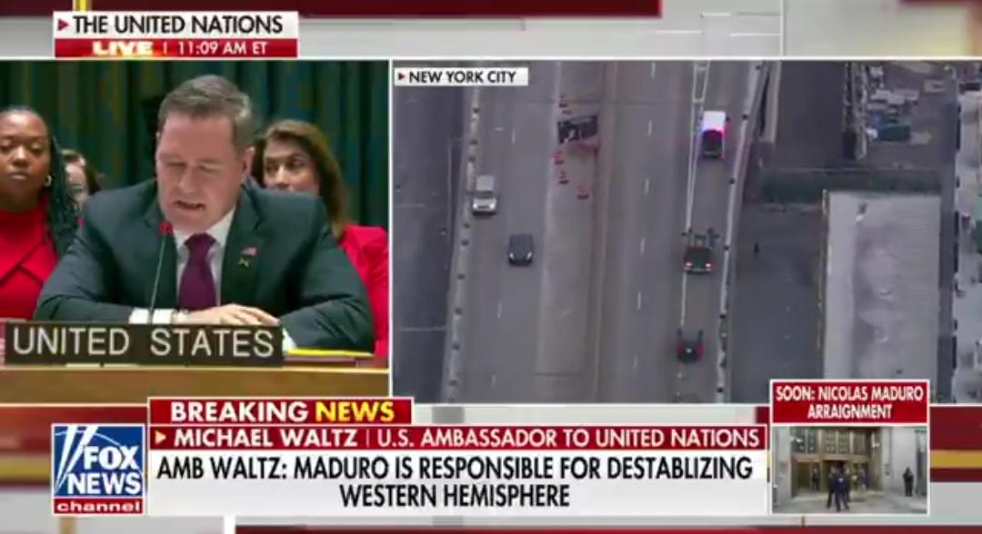 🚨突发消息：川普政府驻联合国大使沃尔兹（Waltz）直接在联合国强硬表态