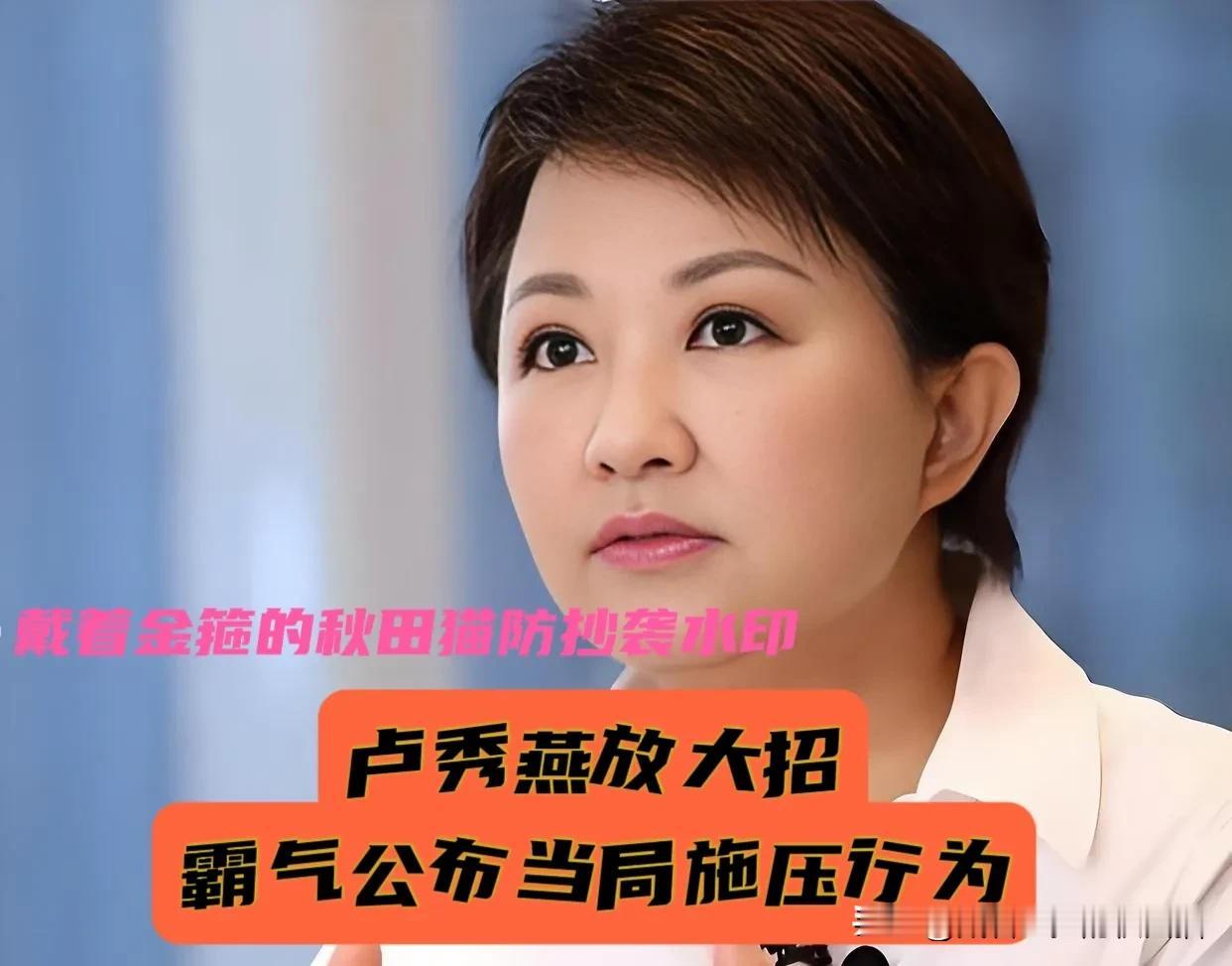 卢秀燕放大招！霸气公开绿当局对地方的“三不”施压行为，脸书留言近万条，火爆程度