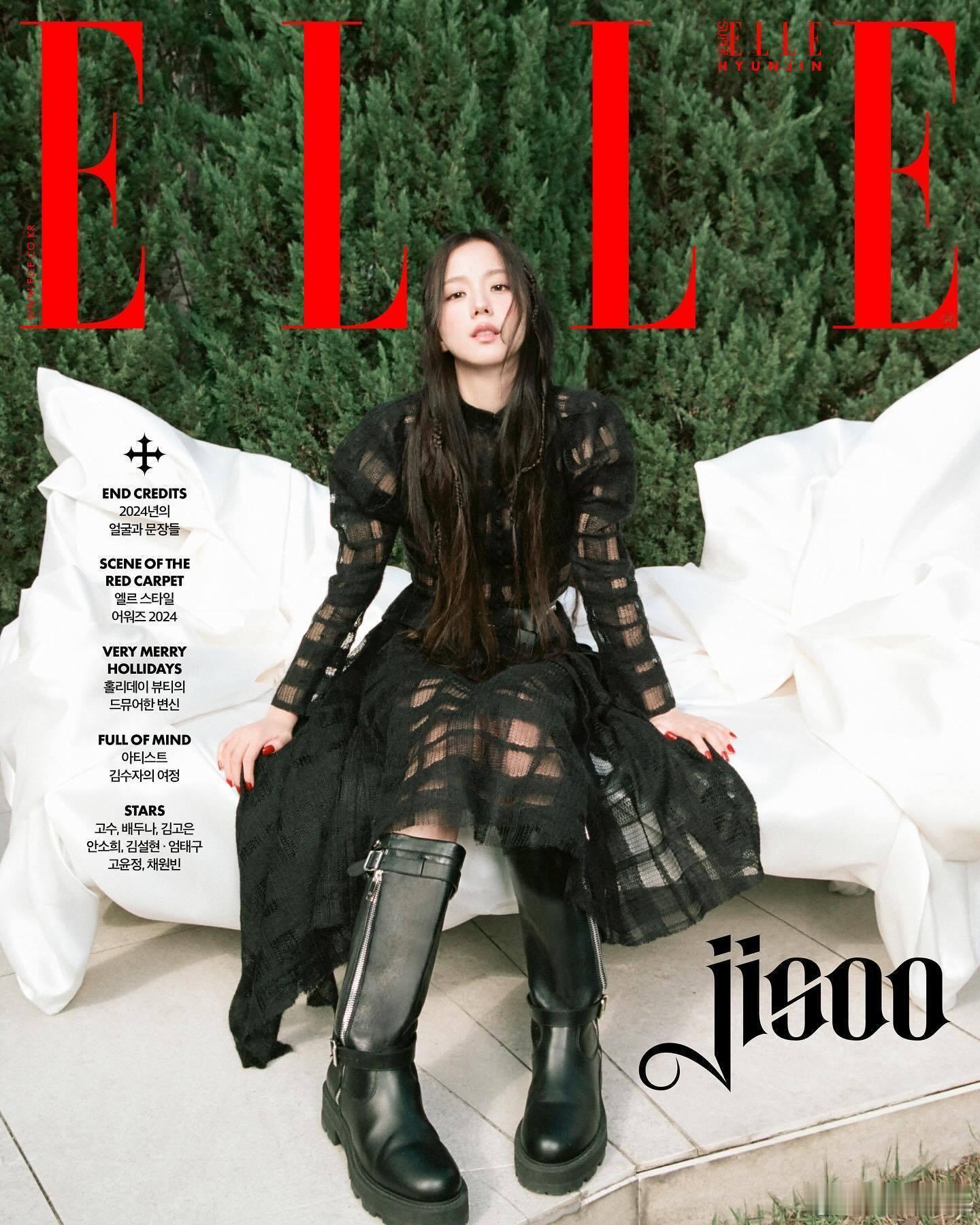 金智秀身着Dior2025早春服饰五登ELLE封面​​​