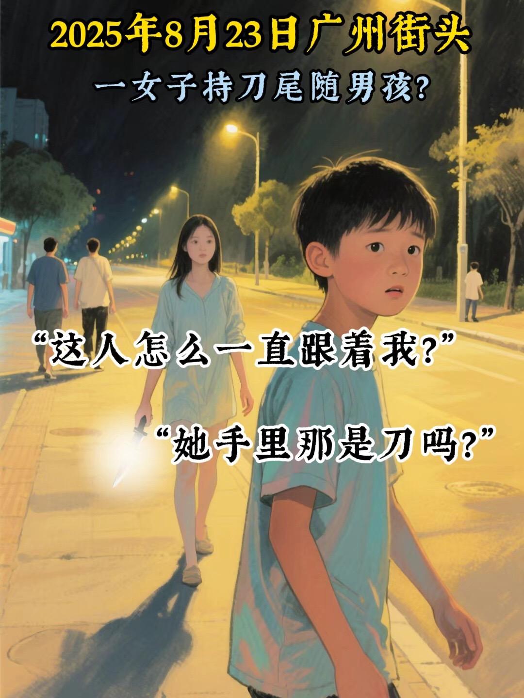惊险！患精神分裂女子持刀尾随男孩！被路人合力制服！