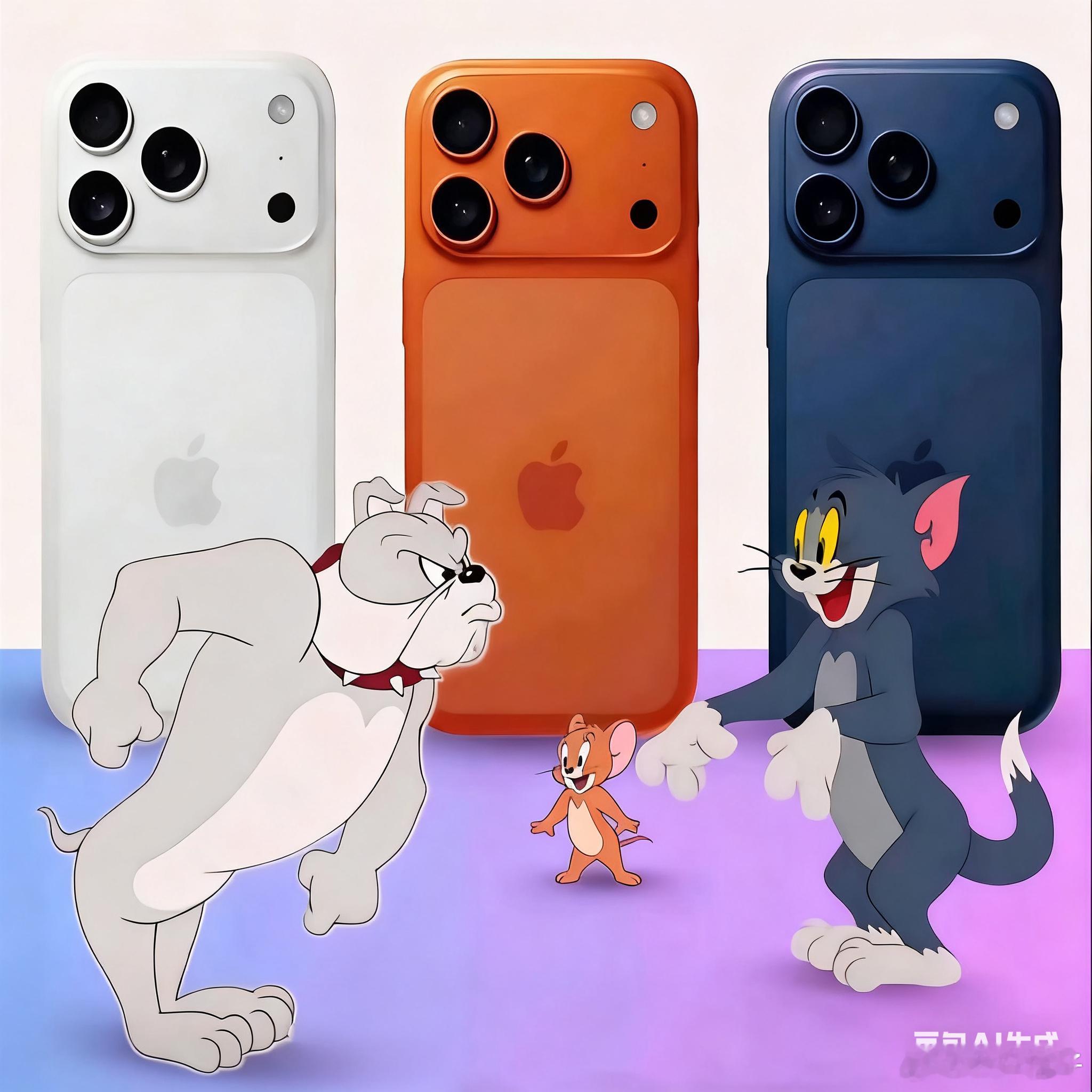 难道iPhone17Pro的灵感来源于猫和老鼠？我觉得挺好看的，至于没有黑色