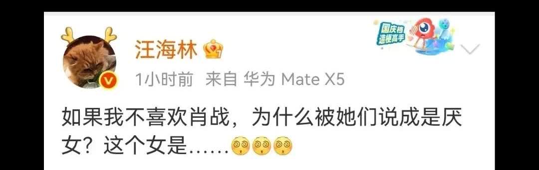 不喜欢肖战！汪海林这个大嘴巴彻底不装了。我不喜欢肖战，被她们说成是厌