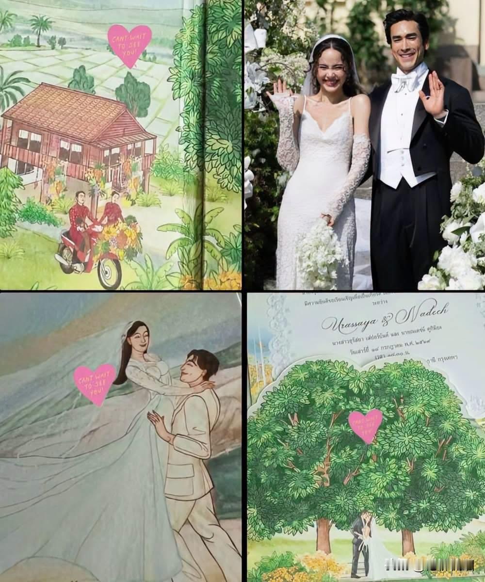 Nadech、Yaya曼谷婚礼的请柬。。另，Nadech、Yaya曼谷场婚礼的
