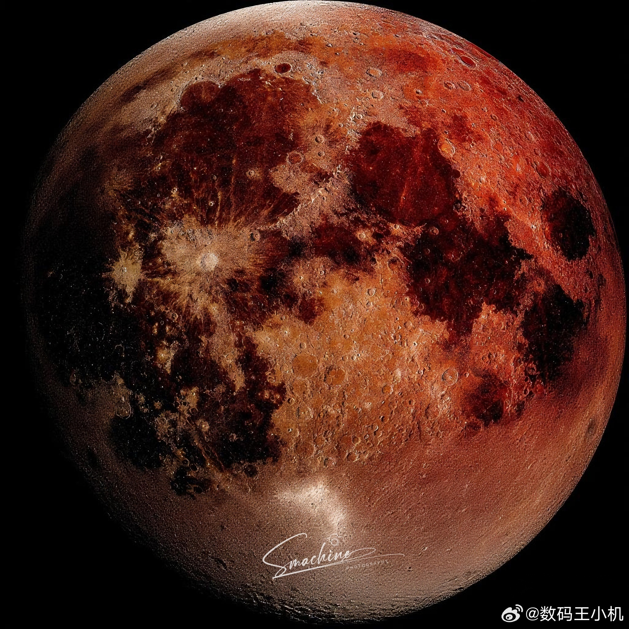 月全食这么一晚上就为拍这么一张，太美了🙌🙌🙌