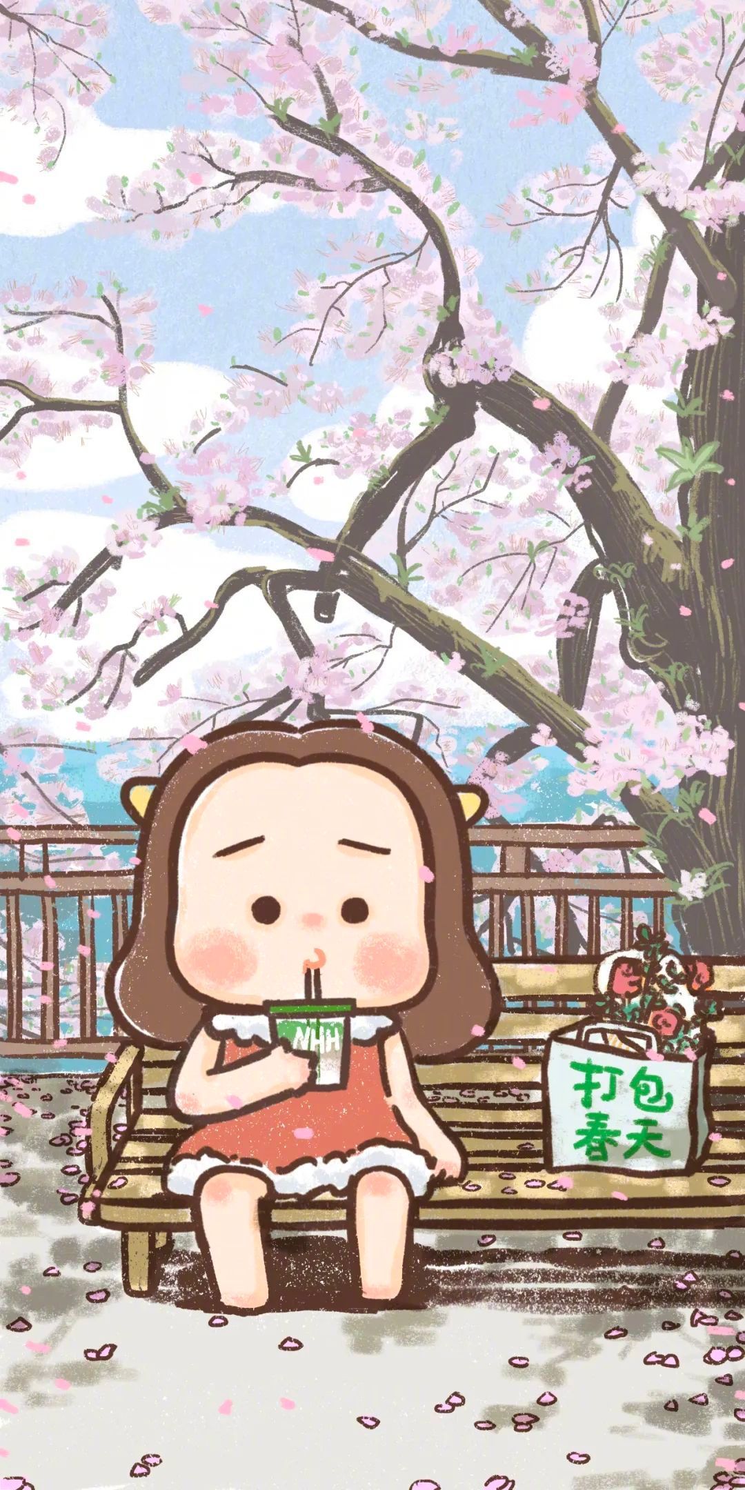 今天魔都大晴天！春光明媚！跟我老公一起送女儿去体校训练后，我俩到顾村公园看樱花啦