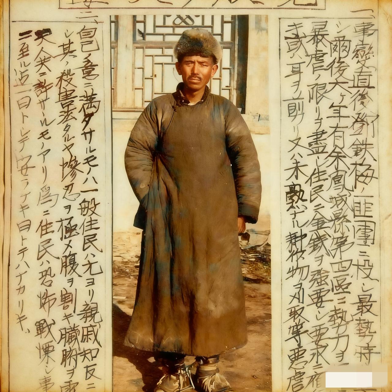 这是1938年，赵庆吉总指挥被敌人俘虏后，一张罕见的留影，镜头中的他穿着一件棉衣