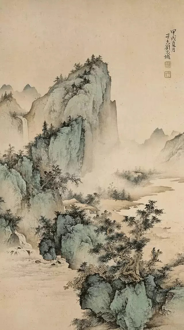 刘子久（1891—1975），原名光城，号饮湖，天津人。著名国画家，与刘奎龄、刘