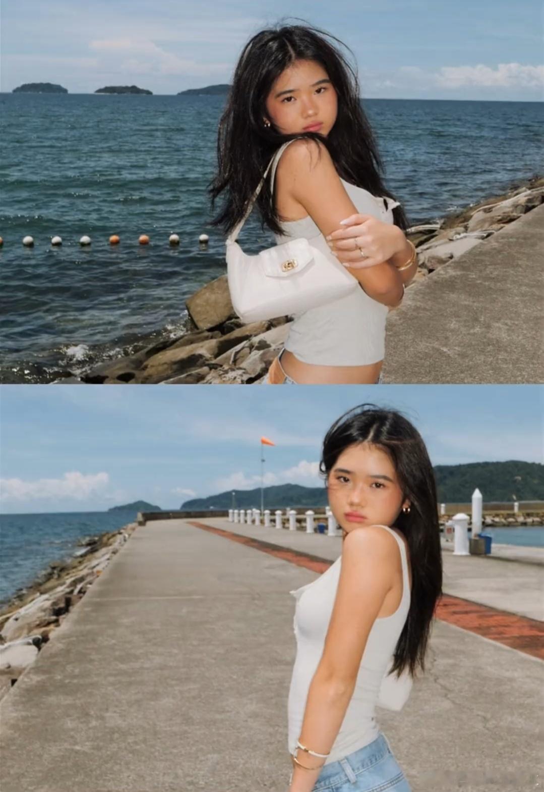 曹格女儿近照曝光，15岁Grace变漂亮了，身材苗条星味十足。