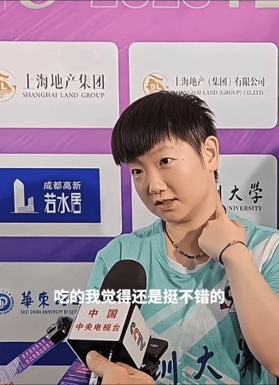 孙颖莎接受央视采访，说完接着后悔了！莎莎接受采访笑死了！说完后对自己说的估计不