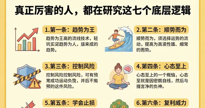 散户炒股7条铁律, 看懂少踩大坑