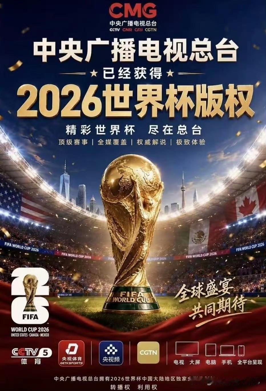 6000万美金拿下！感觉这个转播权价格谈判跟招聘薪资一样，国际足联想要价2.