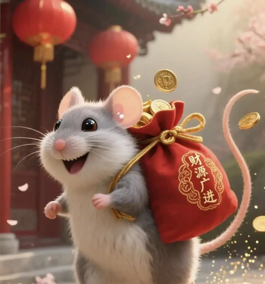 属鼠的哥们姐们往后全是开挂节奏。熬完前几年的穷忙累，整个人像刚洗完澡一样松快。