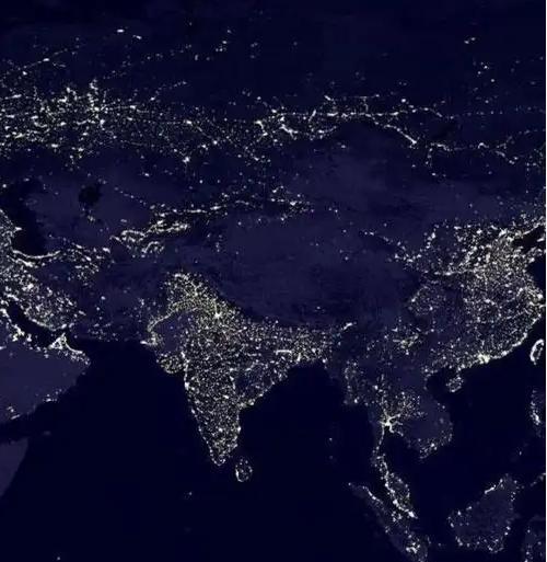 NASA发布的全球夜晚灯光分布图，中国的亮度竟然不如印度！如果这不是NASA故