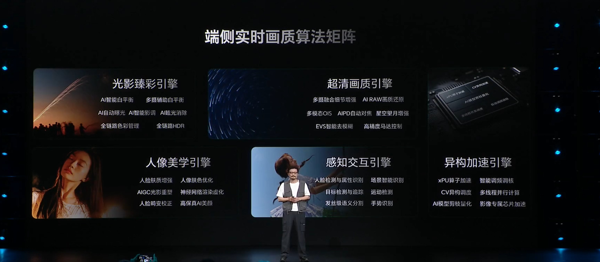 荣耀RobotPhone搭载全新的端侧实时画质算法矩阵，接下来的Magi
