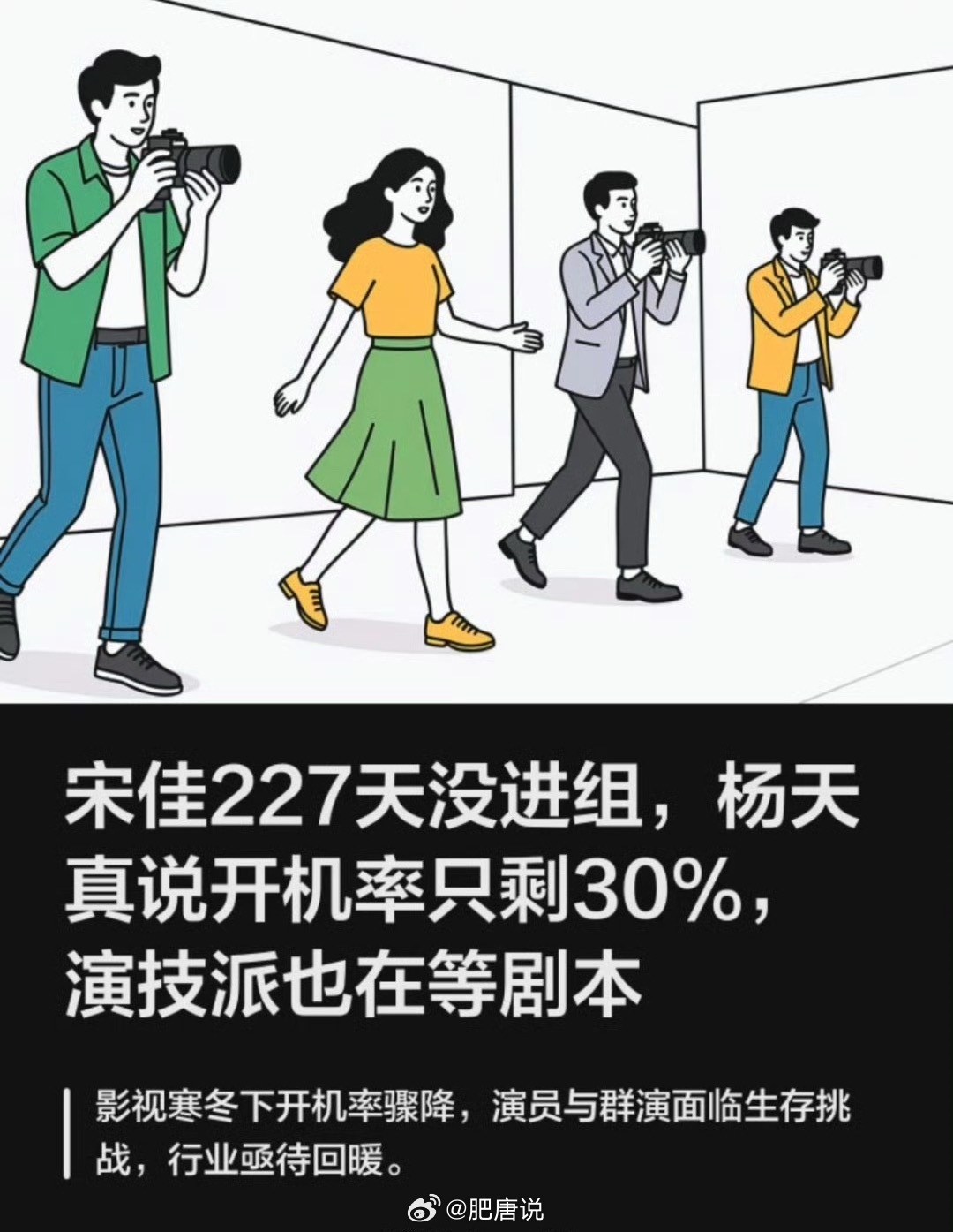💔影后宋佳227天没有进组，影视行业寒冬真的来了？影后宋佳已经227天未曾进组拍戏。业内杨天真透露