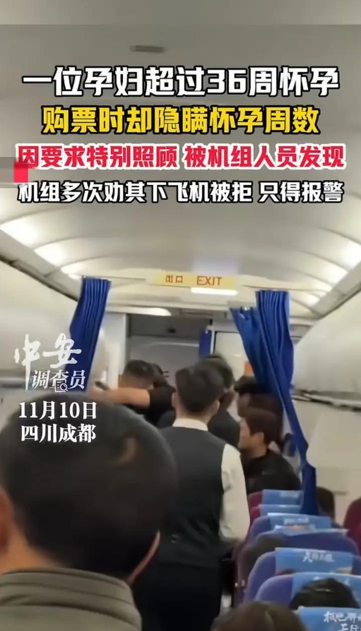 真是林子大了，啥鸟都有……一孕妇，买飞机票的时候故意隐瞒35周以上的孕期，等上
