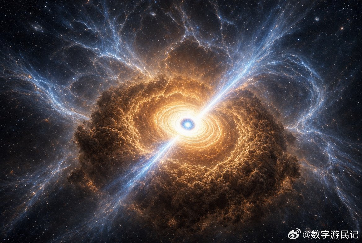 天文学家目睹类星体从尘埃茧中挣脱，在遥远的早期宇宙中，一场宇宙戏剧正在上演——科