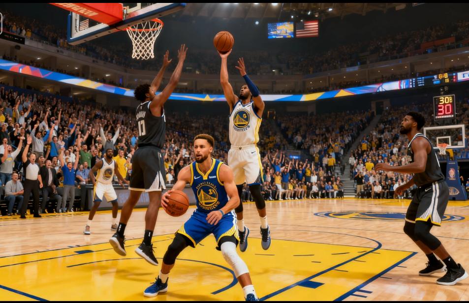 NBA焦点战太燃了！勇士主场对阵掘金，打到加时才分出胜负，128:125险胜的比