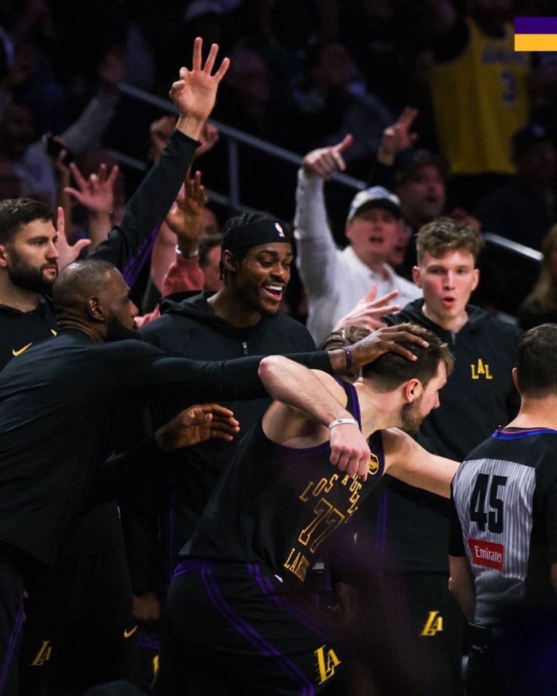 东契奇谈及与詹姆斯并肩作战：“这已是他的第23个赛季，简直不可思议。能与他同场竞