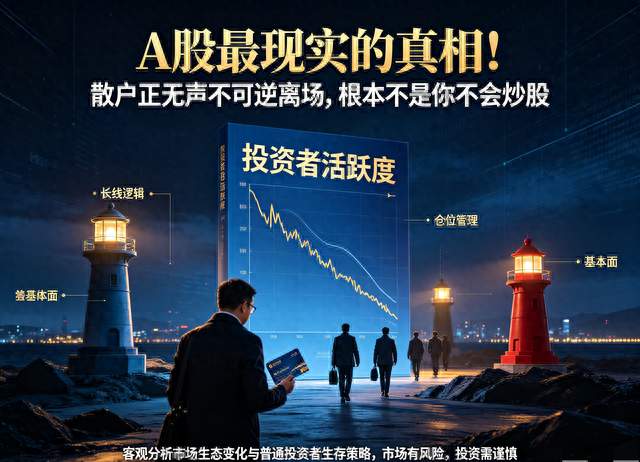 A股最现实的真相! 散户正无声不可逆离场, 根本不是你不会炒股