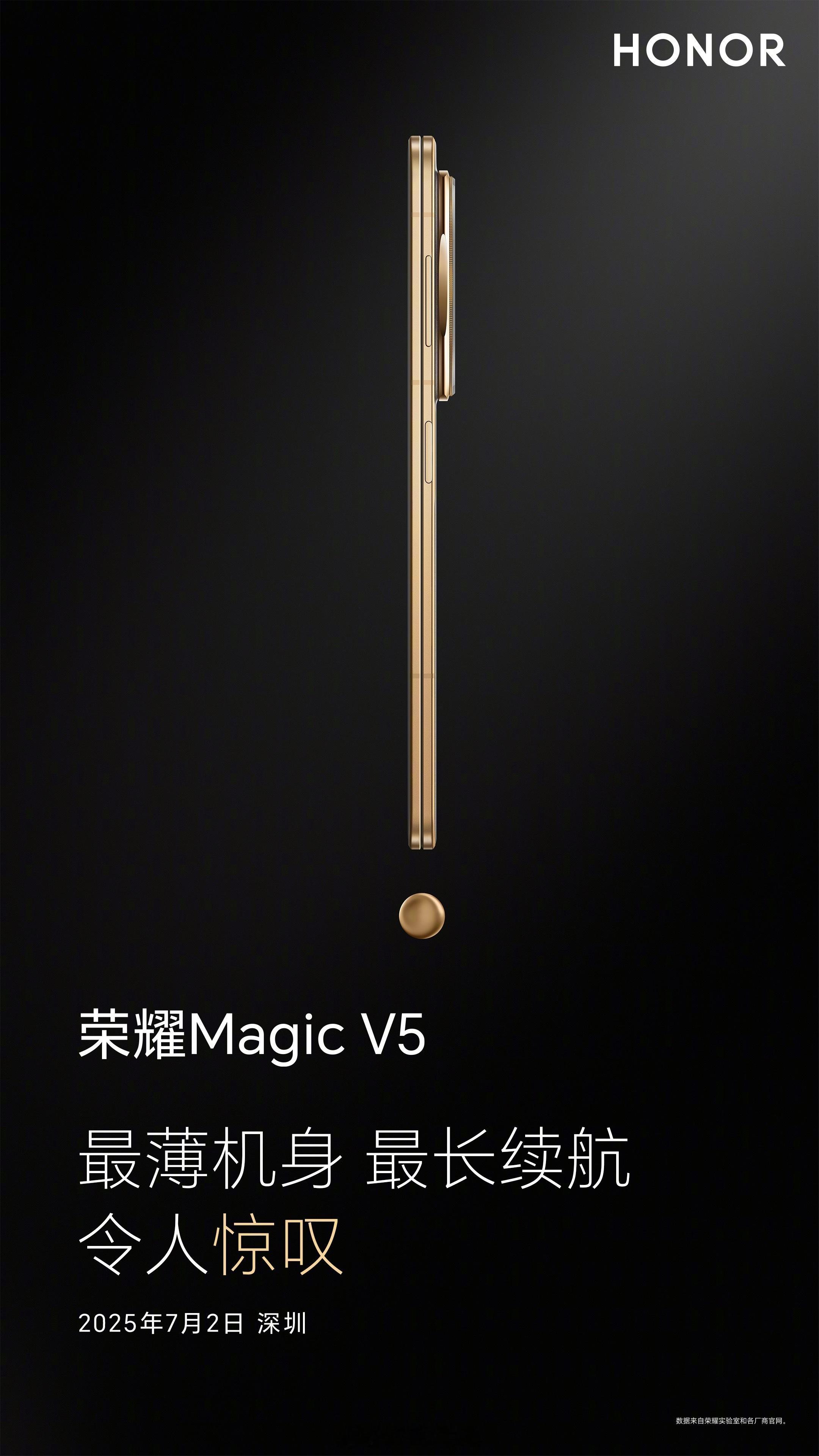 荣耀MagicV5减负不减配，官宣最薄机身，最长续航。还有荣耀至今最强的