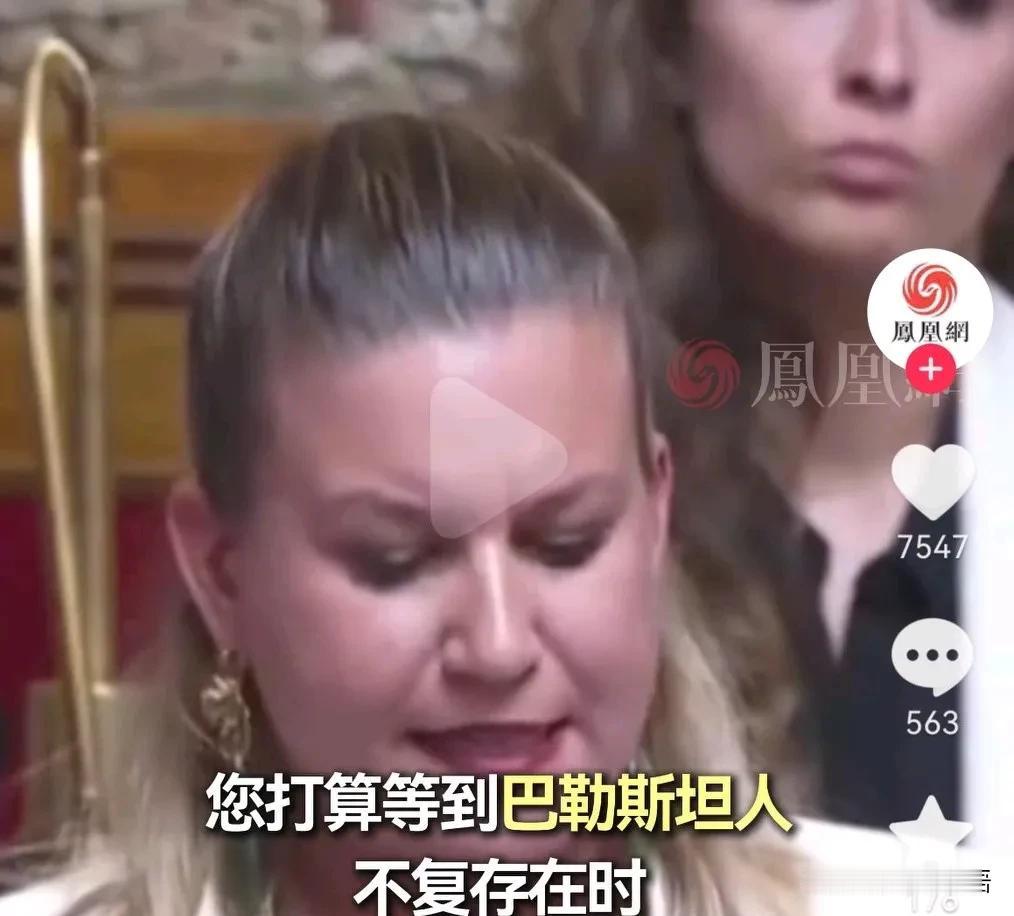 法国议员力挺巴勒斯坦国，为正义发声。近日法国一名女议员发表激烈演讲：我要向内