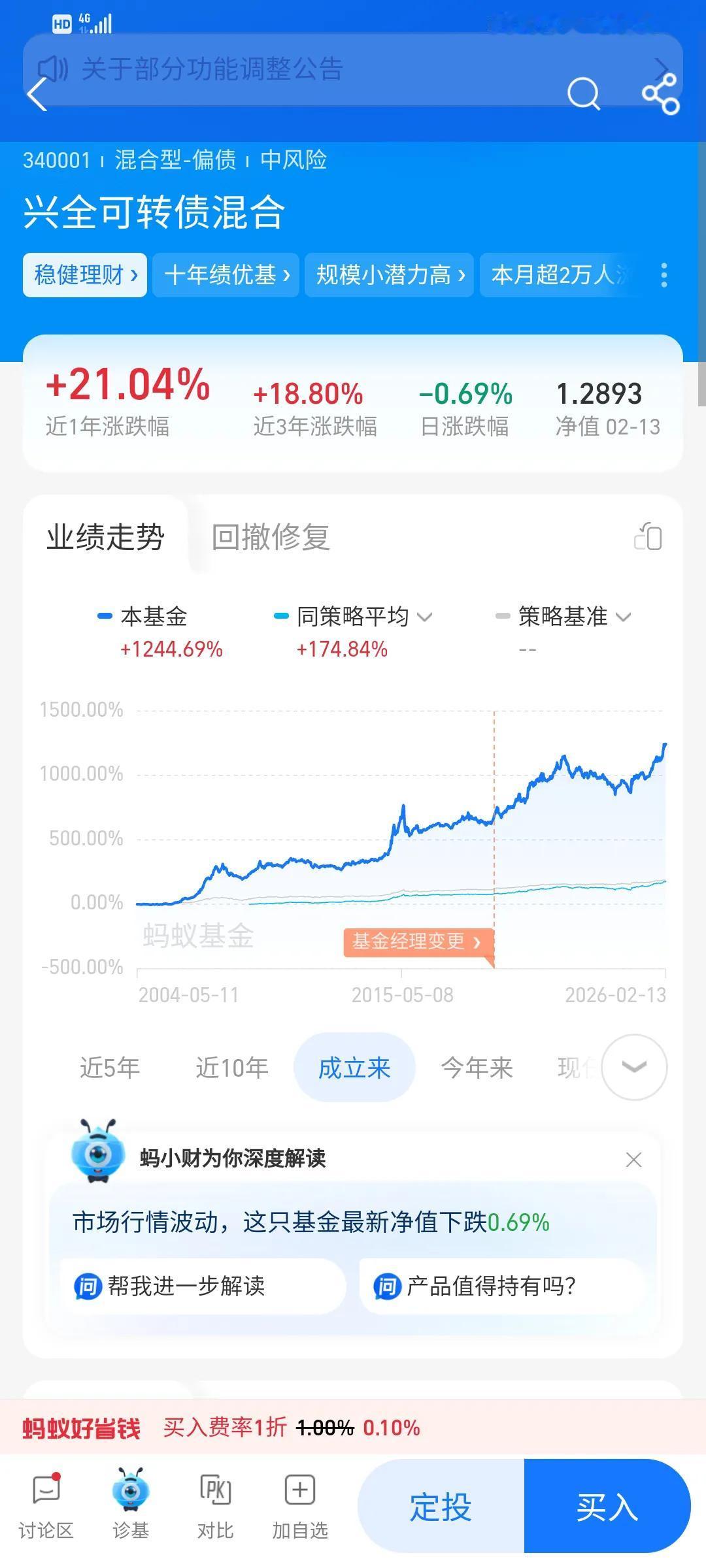 发现宝了，原来买可转债基金可以让你的本金如虎添翼。今天我发现一只可转债好基金，中