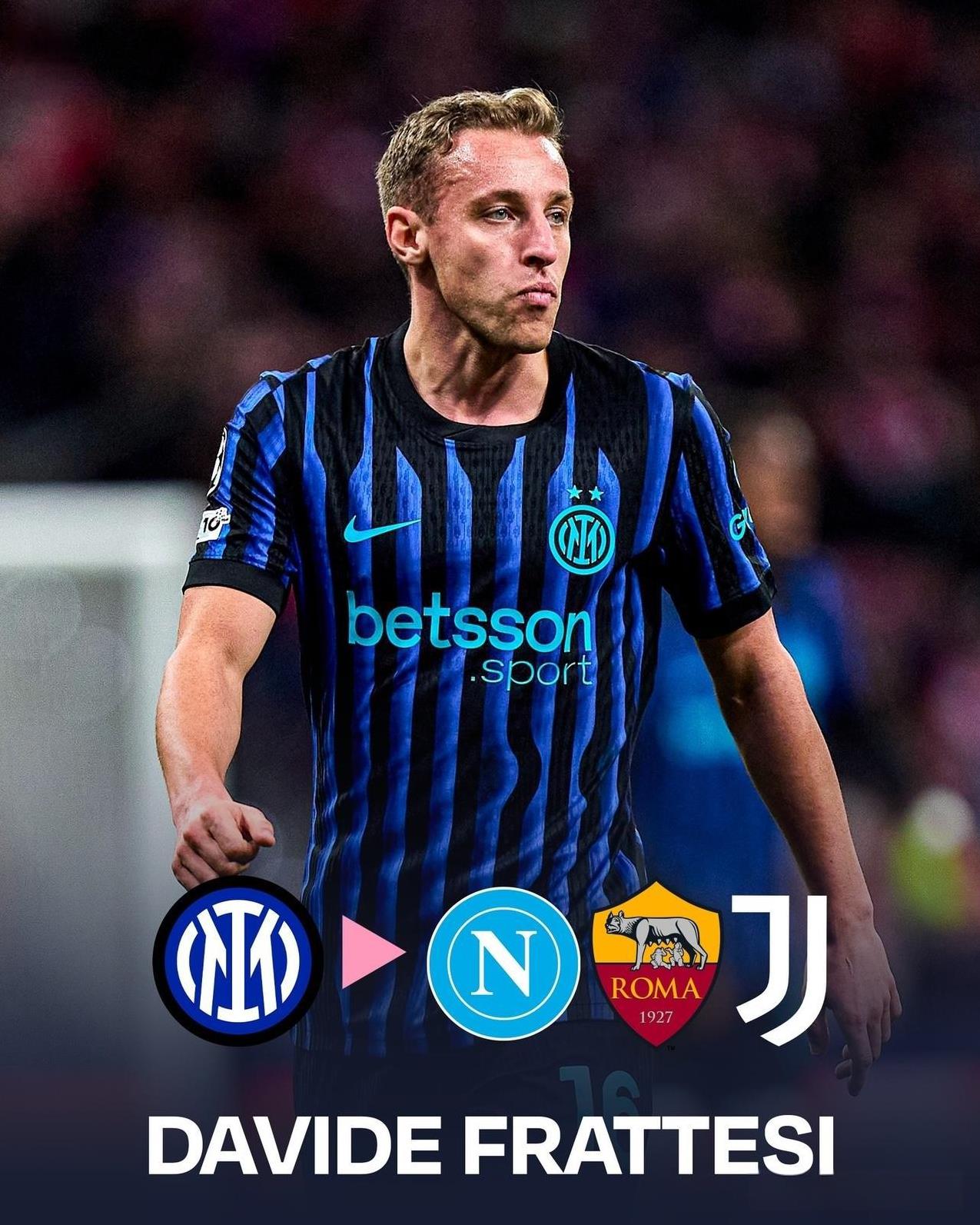 国际米兰无意出售弗拉泰西！根据跟队记者马里的消息，齐沃个管理层无意在冬窗出售绝杀