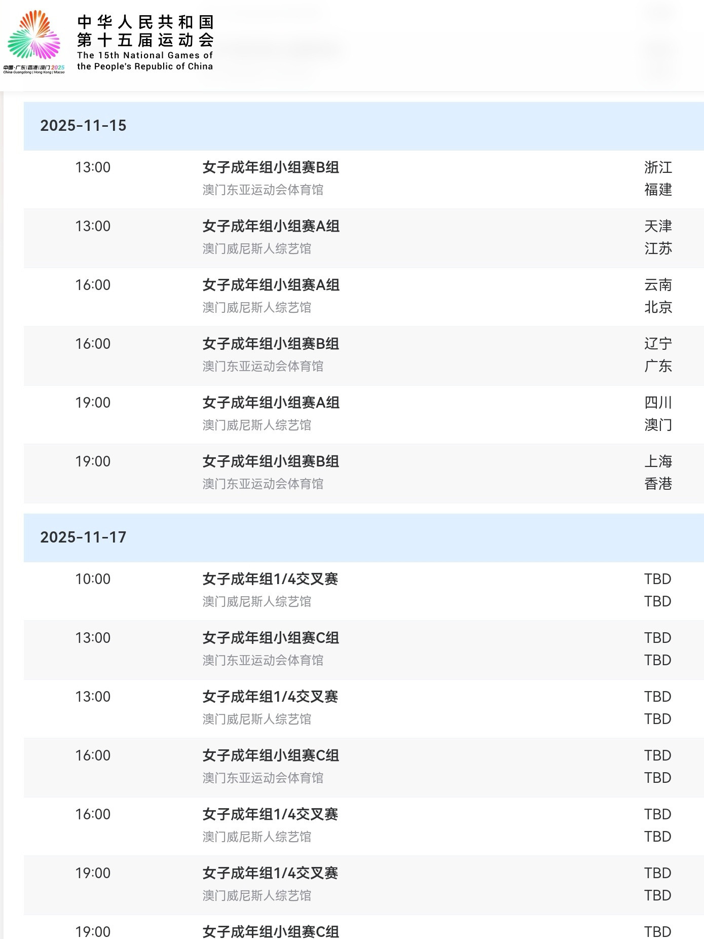 【算分党】女排全运会八强晋级形势❤️A组：1️⃣江苏女排，5胜0负，15分，胜负