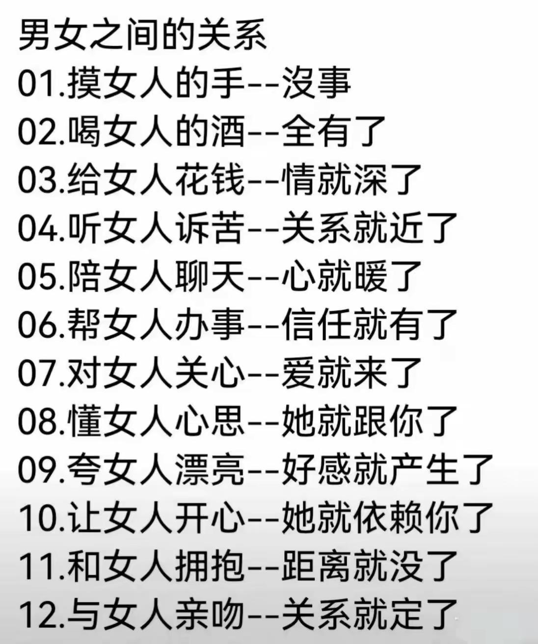 男女之间的关系。