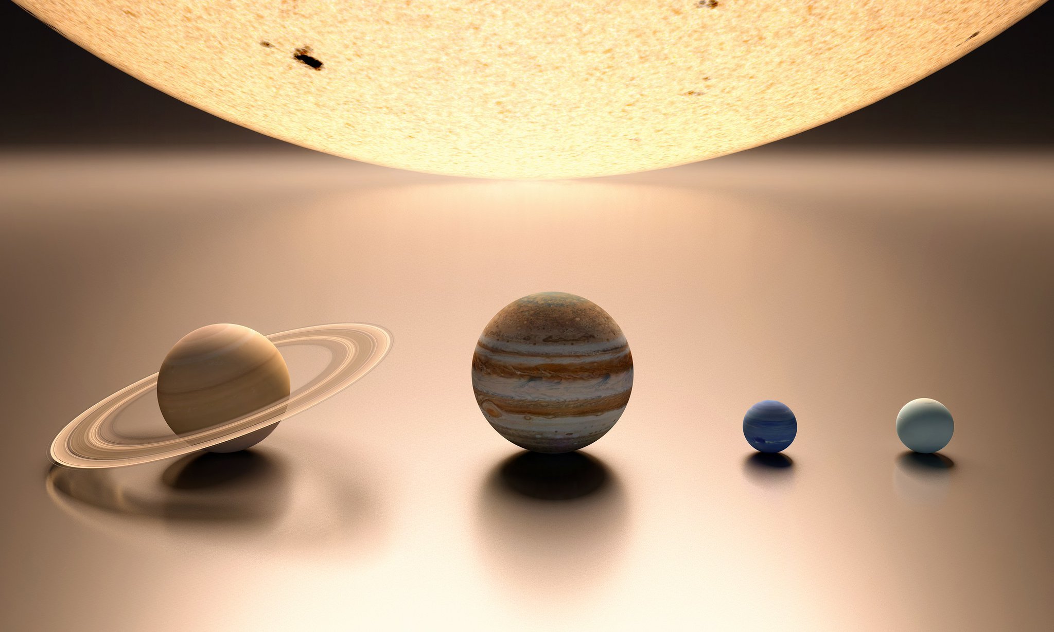 气态巨行星与太阳​​​