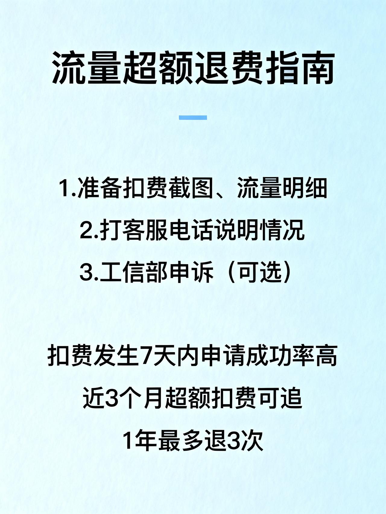 流量用超被扣费，居然可以退？藏在运营商规则里、很少有人明说的退费小技巧：流量不