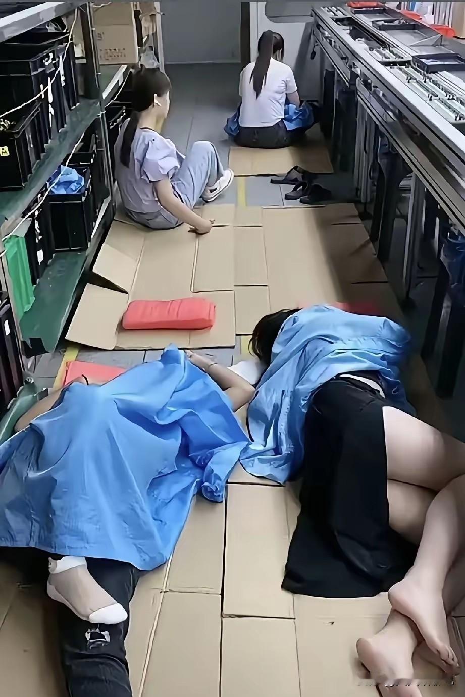 睡地板的工厂女性太值得尊重了。就像温州人有“白天是老板，晚上睡地板”的精神，