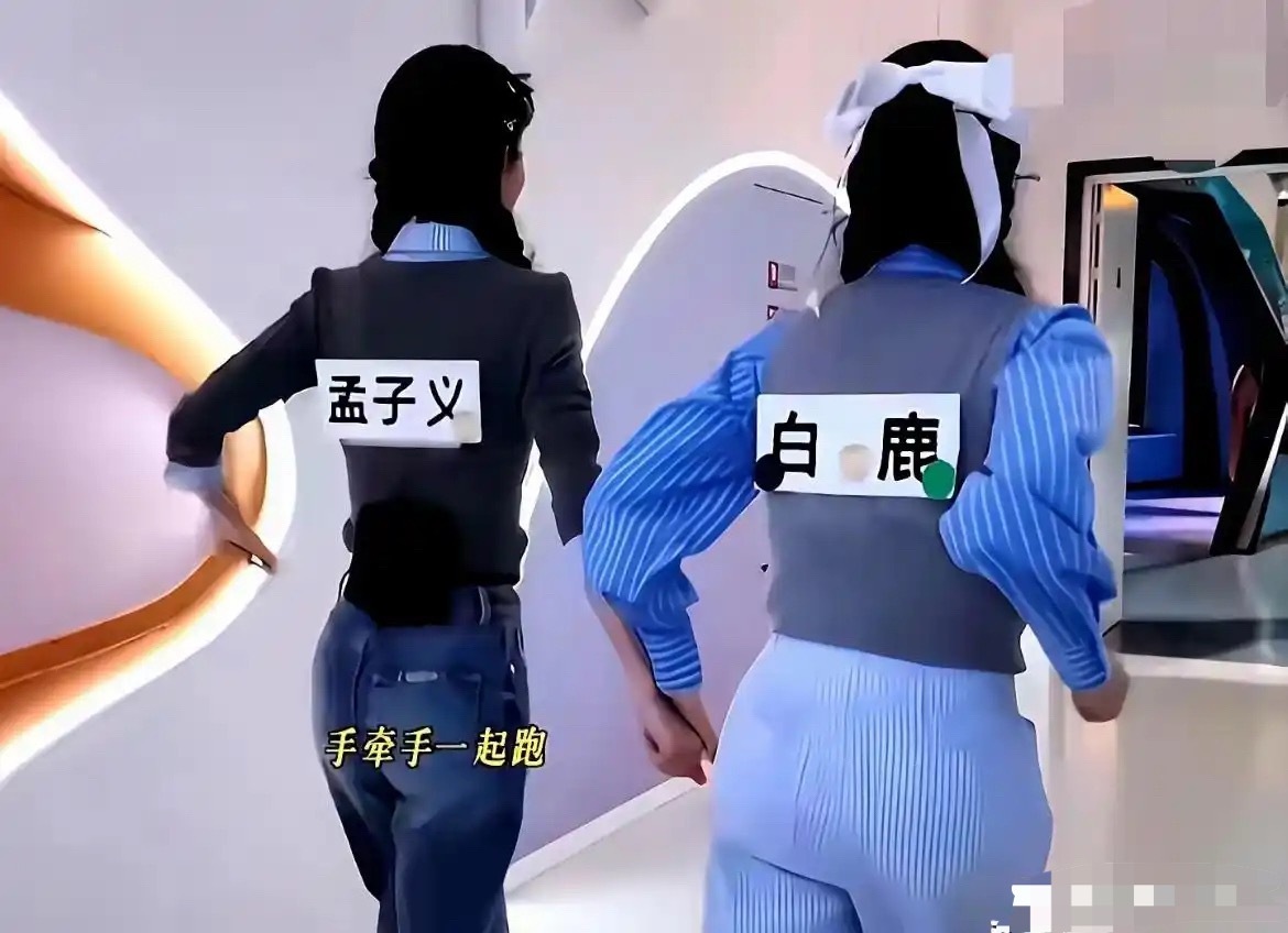 以前没注意，直到白鹿和孟子义并排站我才明白什么叫身材的两种极端镜头给到白鹿，我看