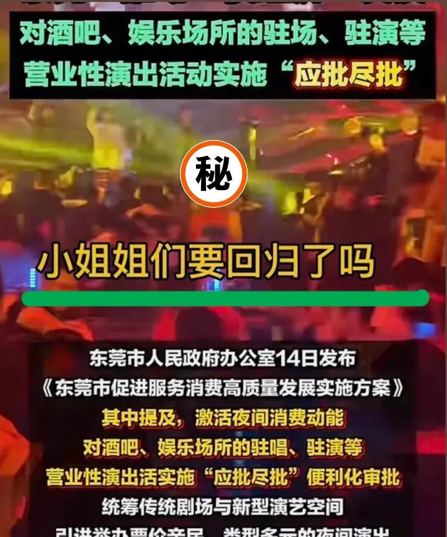 东莞的夜晚要变样了2025年7月14日，东莞给夜晚撕开了一道口子。市政府突然