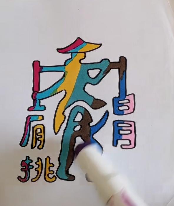 〔看图猜字〕图中画面真有趣；画面隐藏六个字；人体两个字是啥；就等你来把它