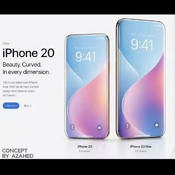iPhone20再曝光作为苹果二十周年纪念机型，iPhone20的爆料分量十足