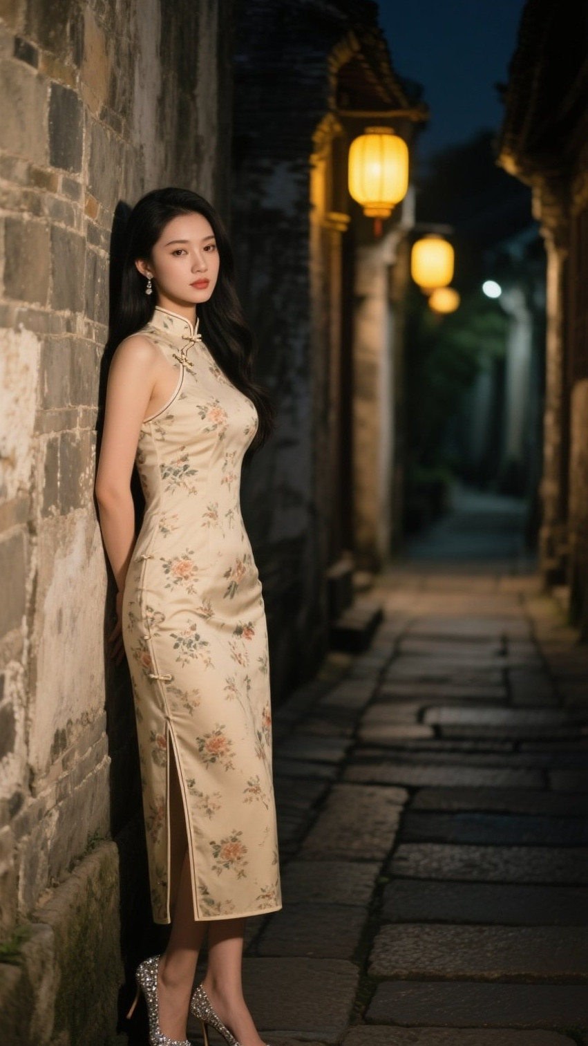 旗袍佳人步步生莲摇曳美女写真