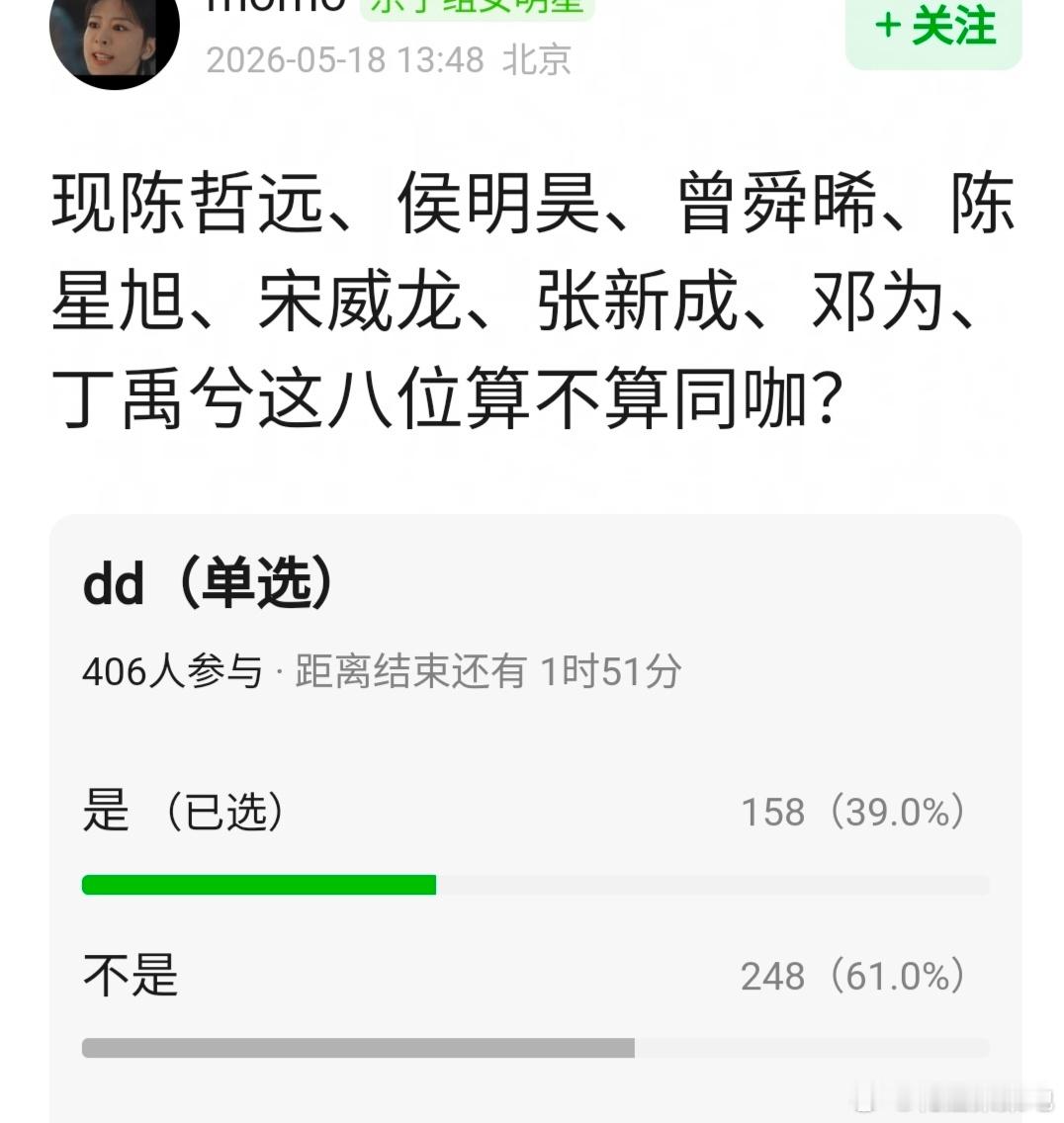 网友问陈哲远、侯明昊、曾舜晞、陈星旭、宋威龙、张新成、邓为、丁禹兮这八位算不算