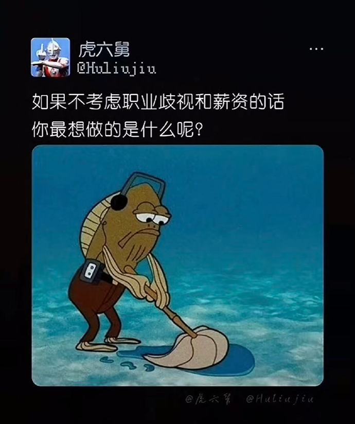 如果不考虑工资你最想做的工作是什么？​​​