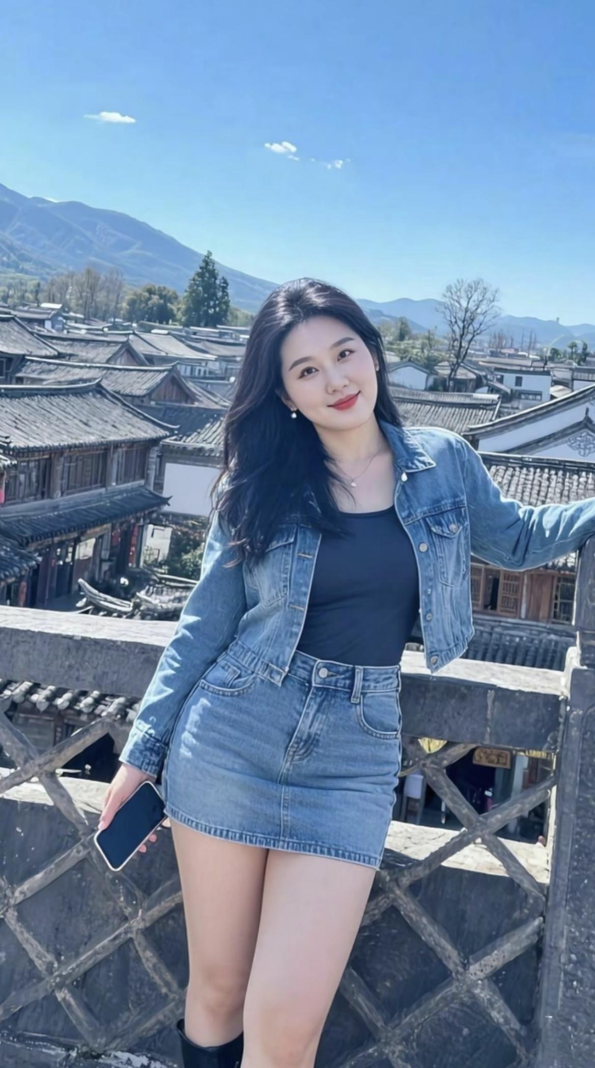 山外青山楼外楼，美人倚栏笑语休。