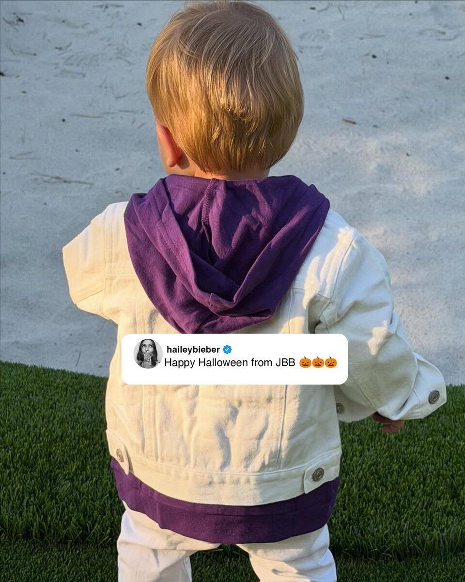 贾斯丁比伯的儿子万圣节cos自己老爸​​​