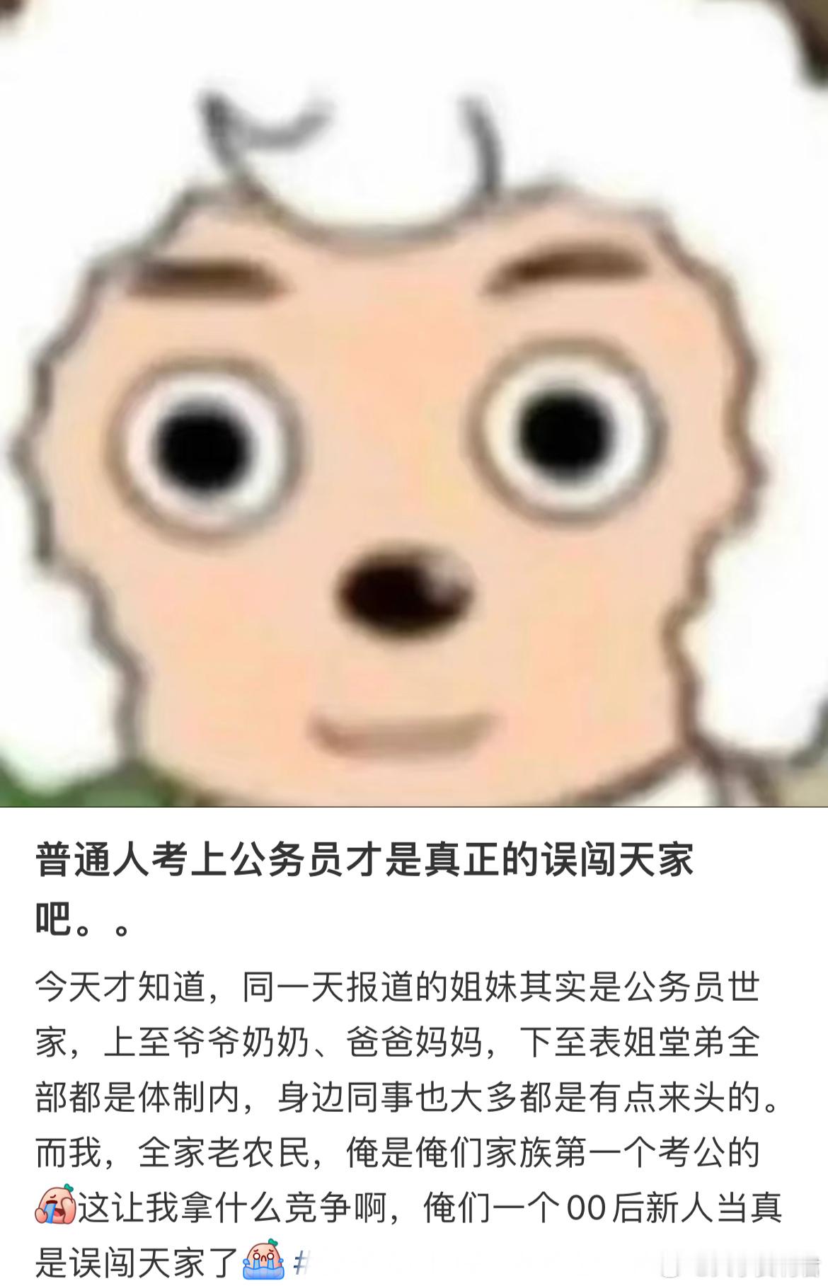 普通人考上公务员才是真正的误闯天家吧​​​